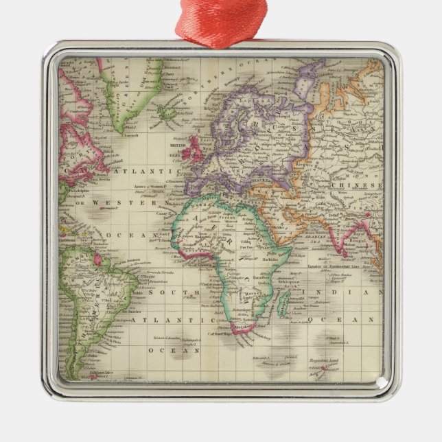 Ornamento De Metal Mundo 9 (Frente)