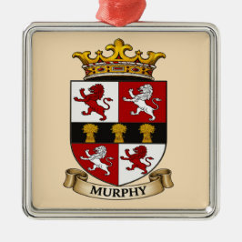 Ornamento De Metal Murphy Family Coat of Arms Ornament