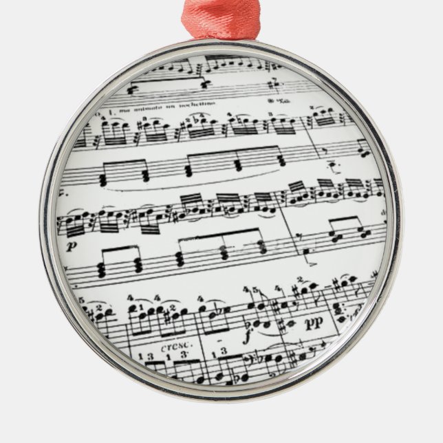 Ornamento De Metal Música de Folha (Frente)