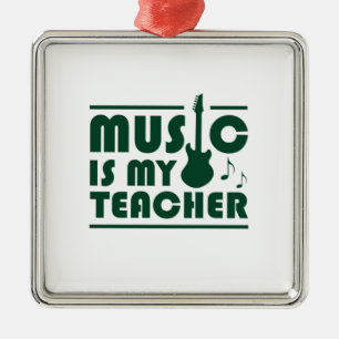 Ornamento De Metal Música É Meu Professor