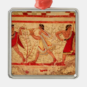 Ornamento De Metal Músicos de Etruscan