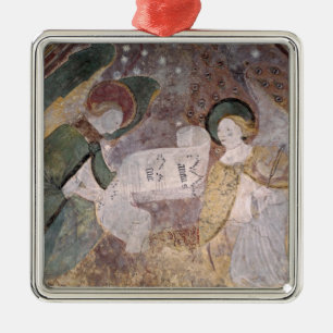 Ornamento De Metal Músicos do anjo