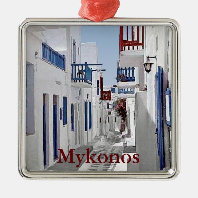Ornamento De Metal Mykonos (Frente)