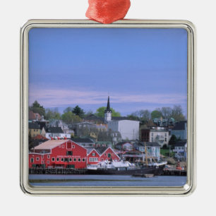 Ornamento De Metal N.A. Canadá, Nova Escócia. Uma vista de Lunenburg,