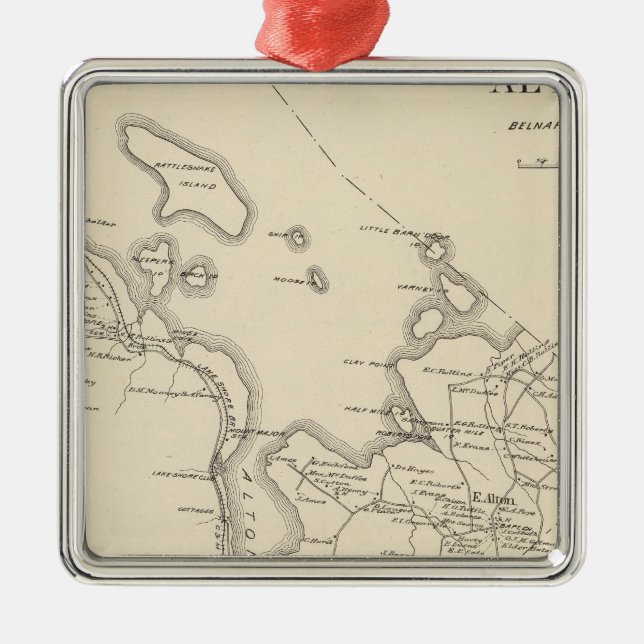 Ornamento De Metal N pinta Alton (Frente)