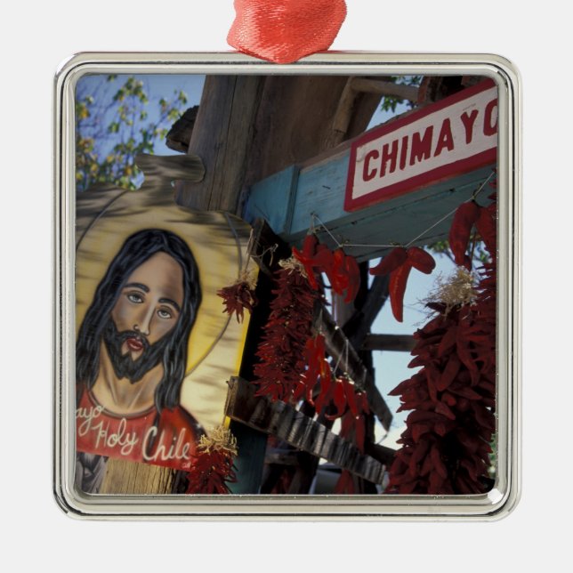 Ornamento De Metal NA, EUA, Novo México, Papais noeis Fe. (Frente)