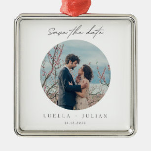 Ornamento De Metal Na moda Natal Metal de foto de Casal de diversão