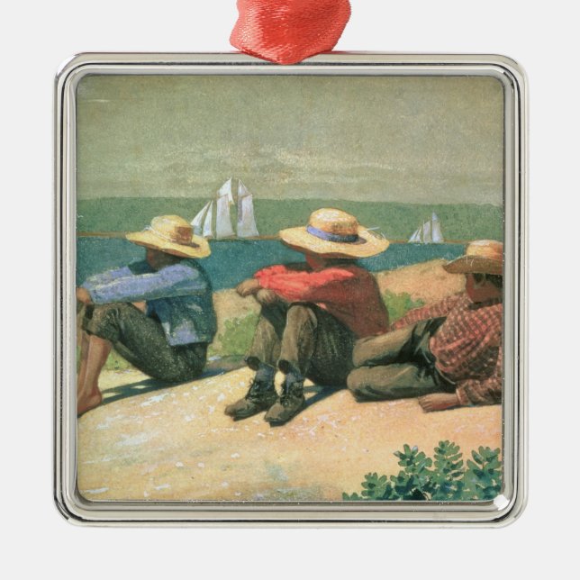 Ornamento De Metal Na praia, 1875 (w/c) (Frente)