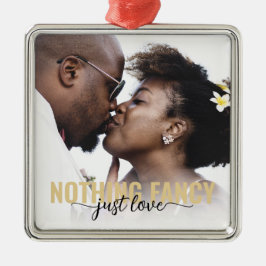 Ornamento De Metal Nada de Rico só ama os recém-casados