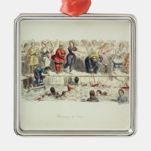 Ornamento De Metal Nadando para senhoras, 1844 (litho)