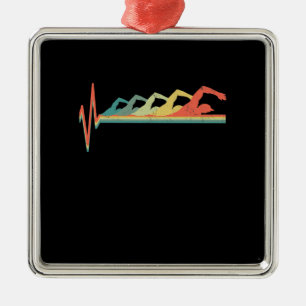 Ornamento De Metal Nadar Prêmio de Presente de Batimento de Coraçã