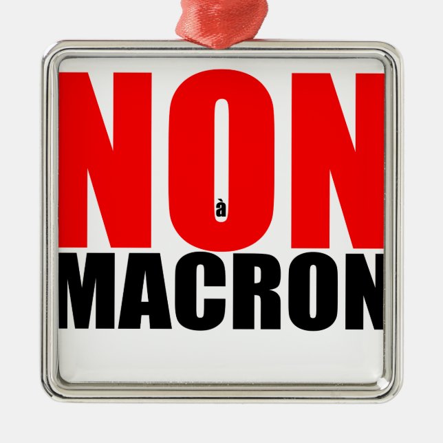 ORNAMENTO DE METAL NÃO À MACRON (Frente)