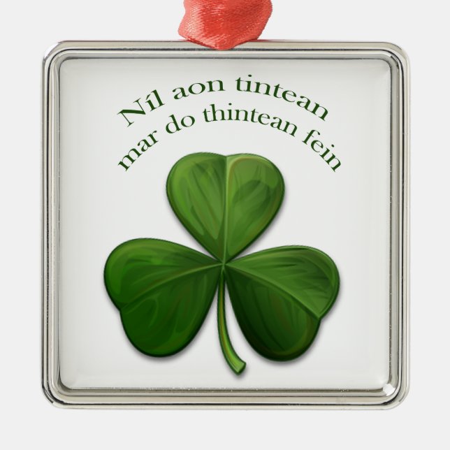 Ornamento De Metal Não há lugar como casa (Frente)