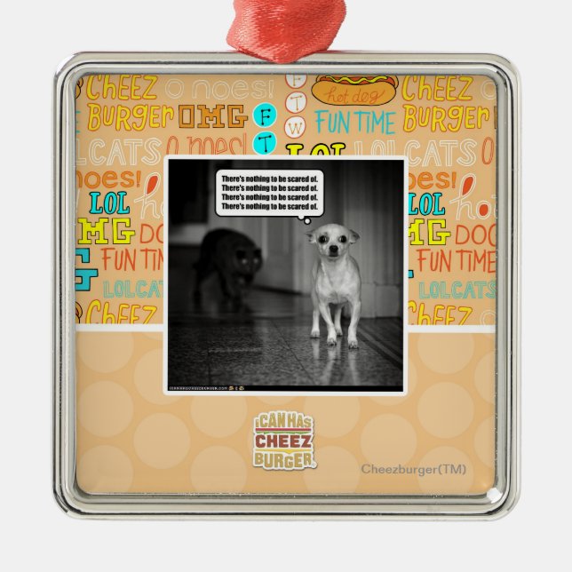 Ornamento De Metal Não há nada scared de (Frente)