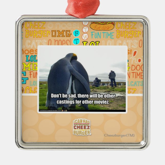 Ornamento De Metal Não seja triste (Frente)