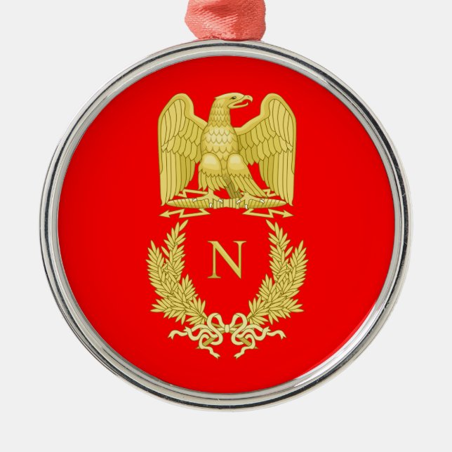 Ornamento De Metal Napoleon mim emblema imperial de Eagle no (Frente)