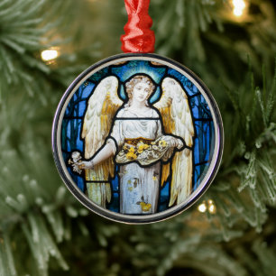 Ornamento De Metal Natais vintages, William Morris "Peace Angel"