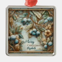 Natal Botânico de Inverno Elegante Personalizado