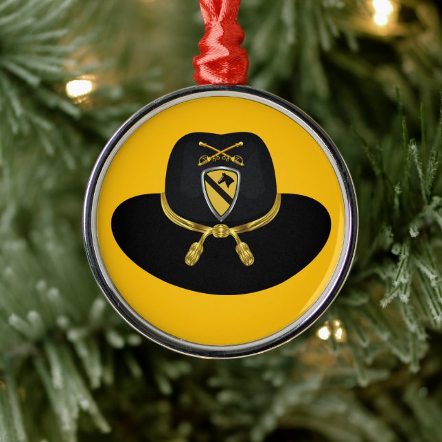 Ornamento De Metal Natal da 1ª Divisão de Cavalaria (Árvore)