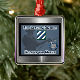 Ornamento De Metal Natal da 3ª Divisão de Infantaria