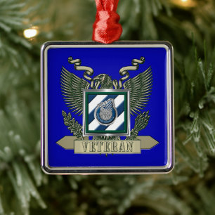 Ornamento De Metal Natal da 3ª Divisão de Infantaria