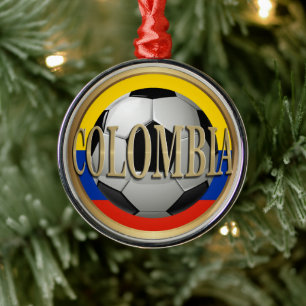 Ornamento De Metal Natal da bola de futebol na Colômbia