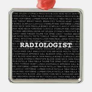 Ornamento De Metal Natal da Terminologia Médica Radiologista