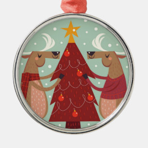 Ornamento De Metal Natal das renas