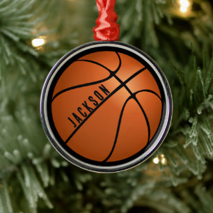 Ornamento De Metal Natal de basquetebol