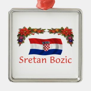 Ornamento De Metal Natal de Croatia