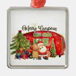 ORNAMENTO DE METAL NATAL DE FERIADO DE ÁGUA NA CAMPGOUND