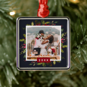 Ornamento De Metal Natal de Holiday Greenery Keepsasasak