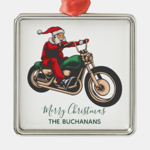 Ornamento De Metal Natal de Papais noeis personalizados da família Bi