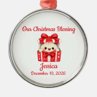 Ornamento De Metal Natal do Baby Dumpling