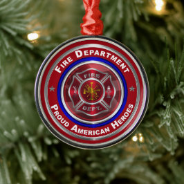 Ornamento De Metal Natal do Corpo de Bombeiros