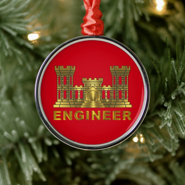 Ornamento De Metal Natal do ENGENHEIRO CORPS (Árvore)