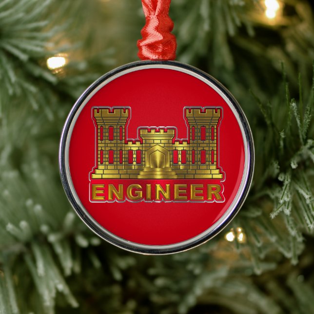 Ornamento De Metal Natal do ENGENHEIRO CORPS (Árvore)