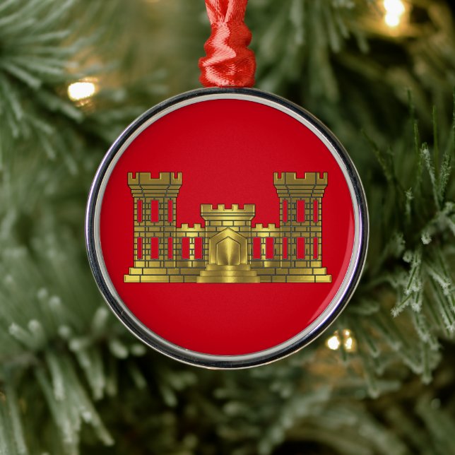 Ornamento De Metal Natal do ENGENHEIRO CORPS (Árvore)