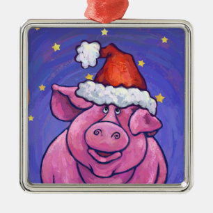 Ornamento De Metal Natal do porco