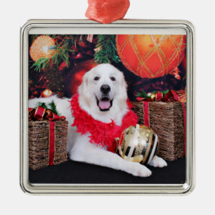 Ornamento De Metal Natal - grandes Pyrenees - Sophie