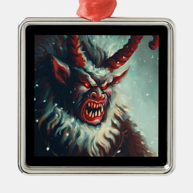 Ornamento De Metal Natal Krampus 3 (Frente)