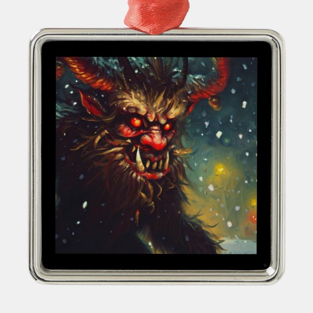 Ornamento De Metal Natal Krampus 4 (Frente)