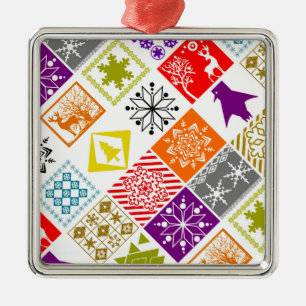 Ornamento De Metal Natal multicolor