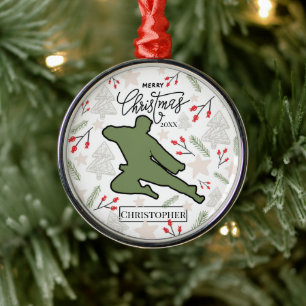 Ornamento De Metal Natal Personalizado de Karatê Artes Marciais