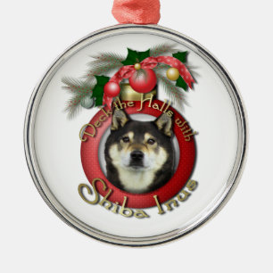Ornamento De Metal Natal - plataforma os salões - Shiba Inus - Yasha