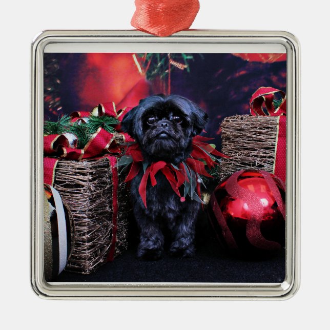 Ornamento De Metal Natal - Shih Tzu - Lily (Frente)