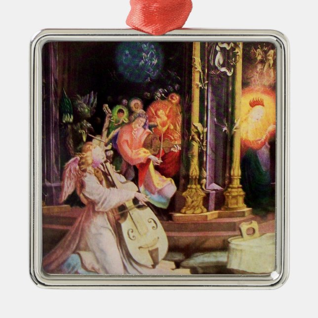 ORNAMENTO DE METAL NATIVIDADE COM ANJOS - MÁGICA DO NATAL (Frente)