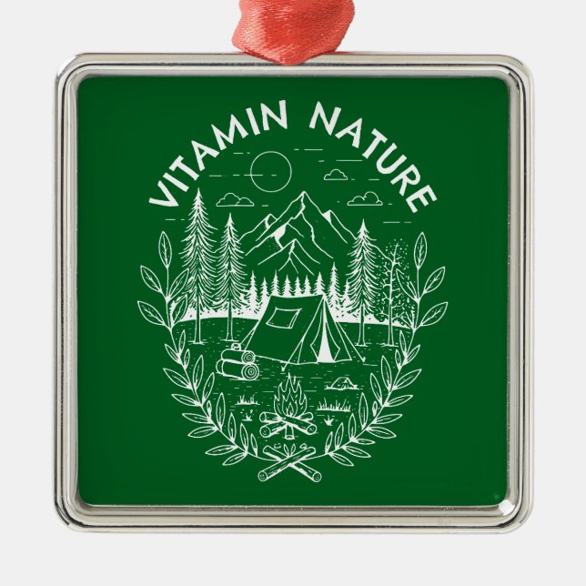 Ornamento De Metal Nature da Vitamina (Frente)