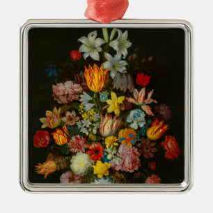 Ornamento De Metal Natureza Morta de Flores em um Vaso Wan-Li