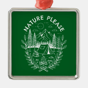 Ornamento De Metal Natureza Por Favor